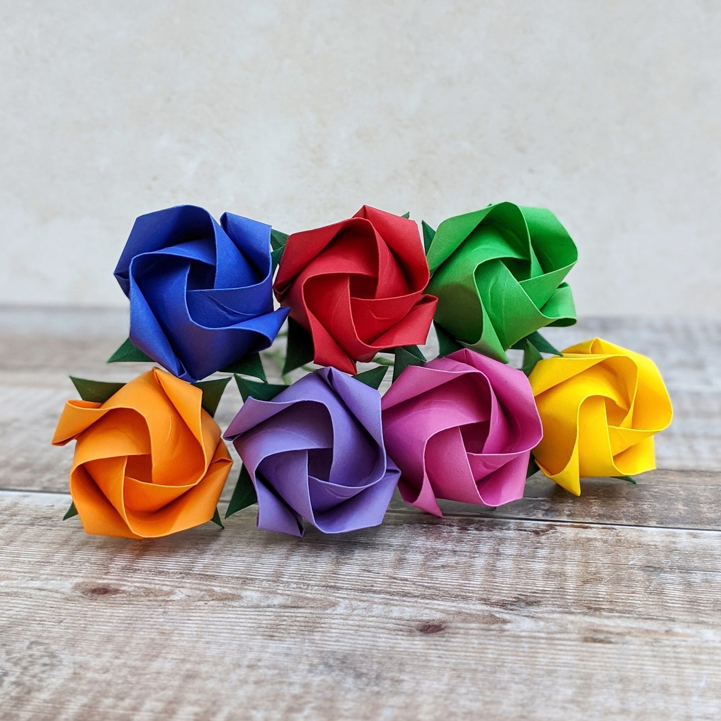 Rainbow origami paper roses bouquet, LGBTQ gift