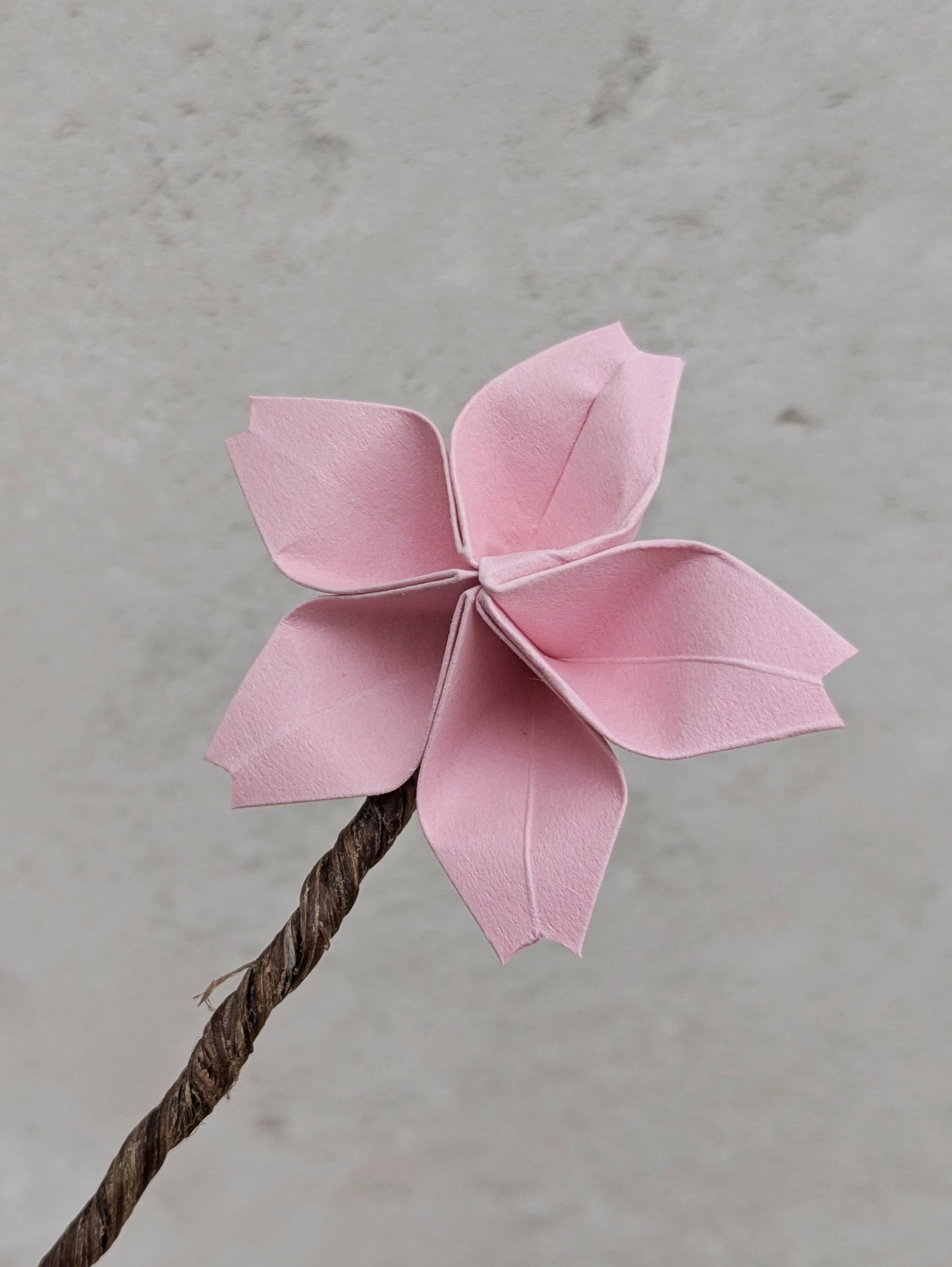 Cherry blossom origami flowers on long stem