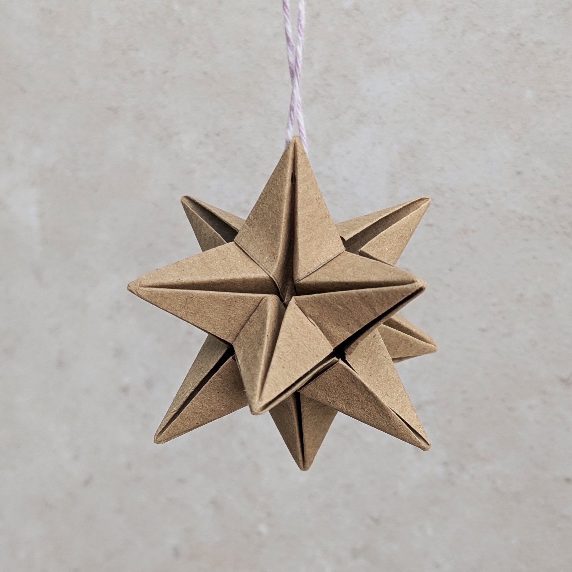 brown paper star christmas bauble