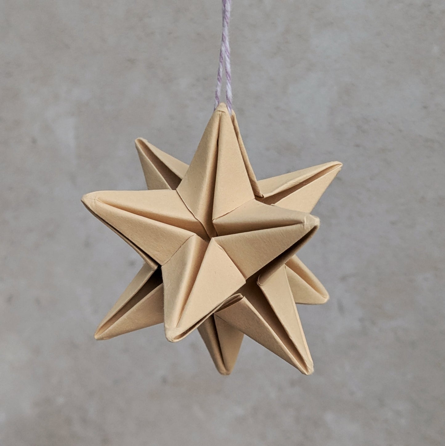 cream origami paper star tree decoration