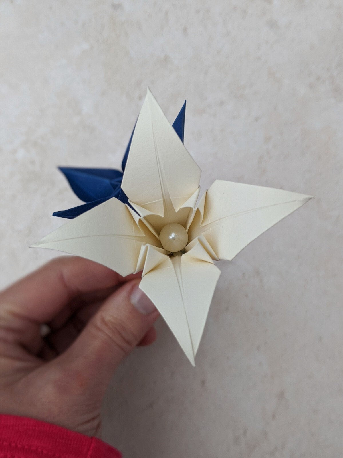 Bespoke paper flower origami buttonhole