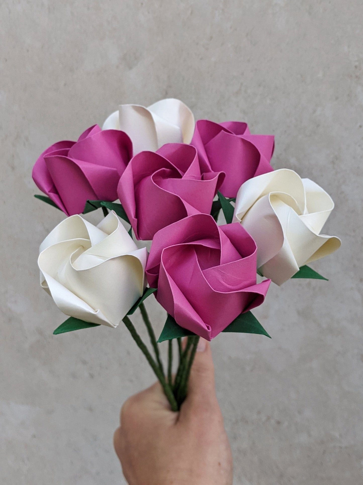 Paper roses bouquet, eco friendly origami flowers gift