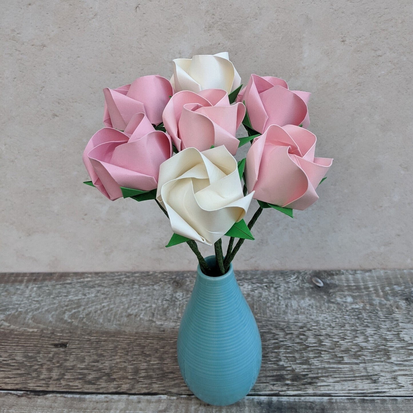 Origami roses bouquet, romantic paper flower gift
