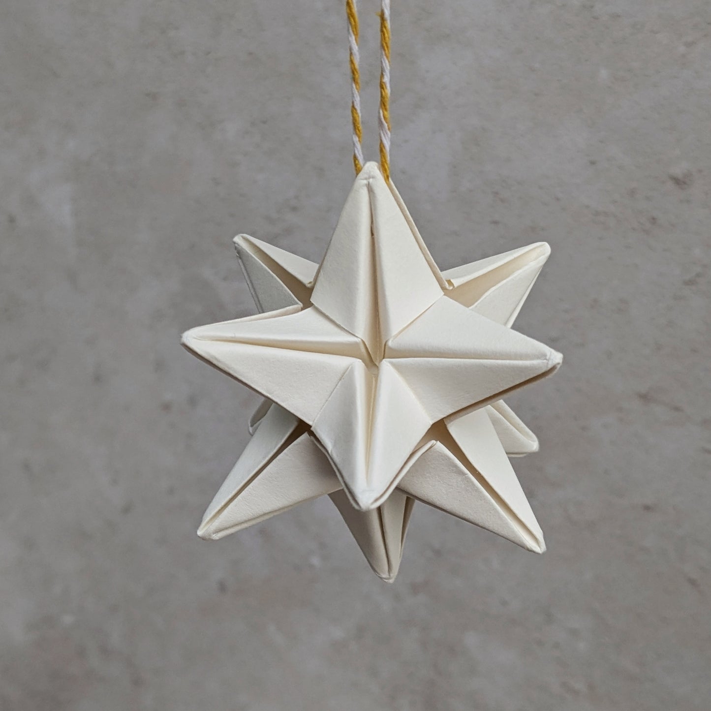 ivory recycled paper origami star decoration